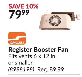 Princess Auto Register booster fan offer