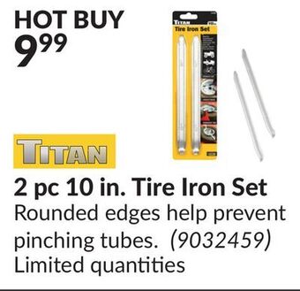 Princess Auto 2 pc 10 in. tire iron set offer