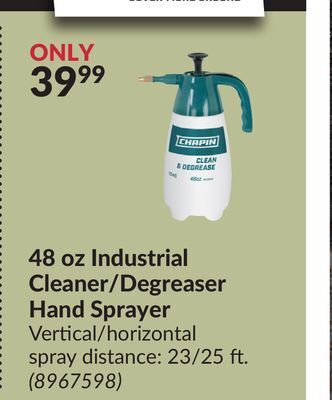 Princess Auto 48 oz industrial cleaner/degreaser hand sprayer offer