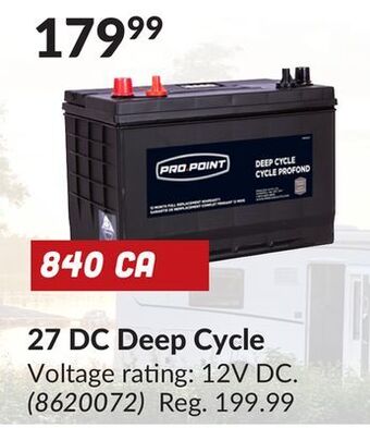 Princess Auto 27 dc deep cycle offer