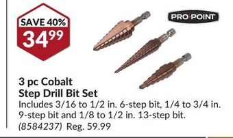 Princess Auto 3 pc cobalt step drill bit set offer
