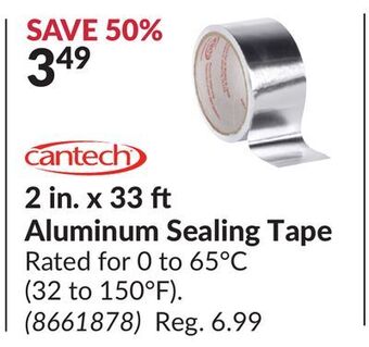 Princess Auto 2 in. x 33 ft aluminum sealing tape offer