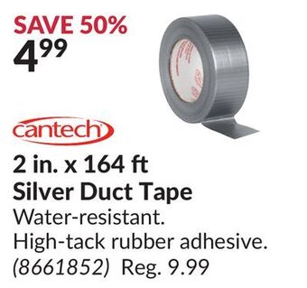 Princess Auto 2 in. x 164 ft silver duct tape offer