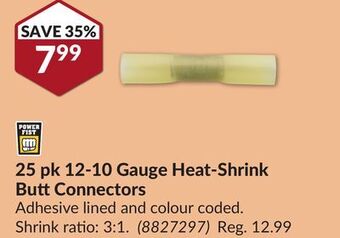 Princess Auto 25 pk 12-10 gauge heat-shrink butt connectors offer