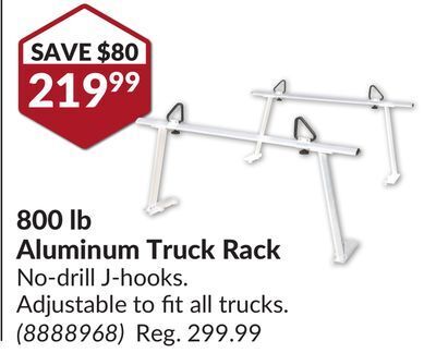 Princess Auto Aluminum truck rack offer