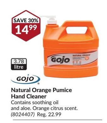 Princess Auto Natural orange pumice hand cleaner offer