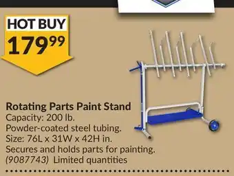 Princess Auto Rotating parts paint stand offer