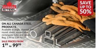 Princess Auto All canada steel products offer