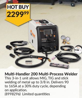 Princess Auto Multi-handler 200 multi-process welder offer