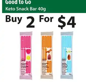 Healthy Planet Good to go keto snack bar offer