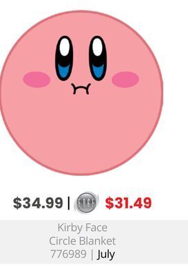 GameStop Kirby face circle blanket offer