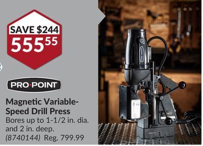 Princess Auto Magnetic variable-speed drill press offer