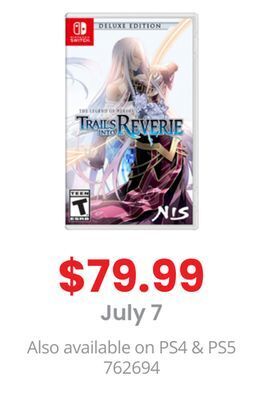 GameStop Nintendo switch the legend of heroes: trails into reverie offer