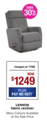 La Z Boy Lennon fabric recliner offer