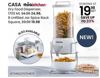 Stokes Casa dry food dispenser, 1700 ml offer