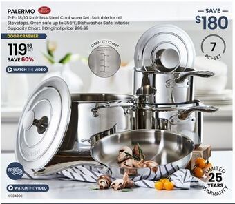 Stokes Palermo 7-pc 18/10 stainless steel cookware set. offer