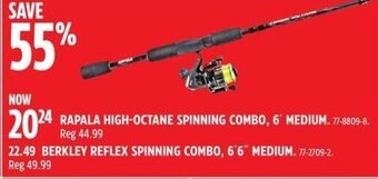 Canadian Tire RAPALA HIGH-OCTANE SPINNING COMBO, 6' MEDIUM offer