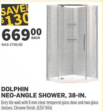 Co-op DOLPHIN NEO-ANGLE SHOWER, 38-IN. offer