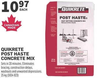 Co-op QUIKRETE POST HASTE CONCRETE MIX offer