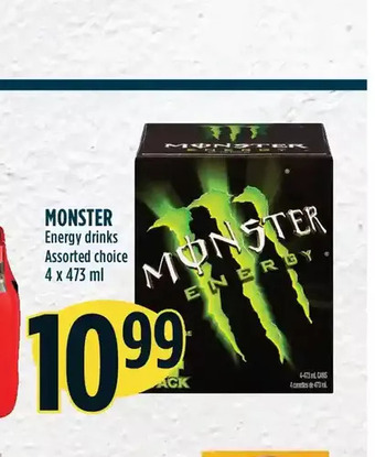 Marché Adonis Monster energy drinks offer