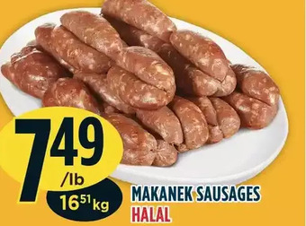 Marché Adonis Makanek sausages offer