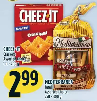 Marché Adonis Cheez-it crackers | mediterranea taralli offer