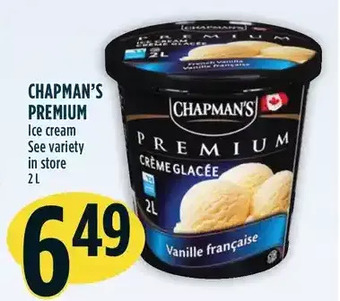 Marché Adonis Chapman's premium ice cream offer