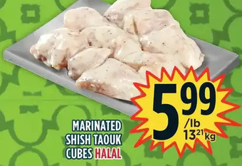 Marché Adonis Marinated shish taouk cubes offer