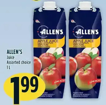 Marché Adonis Allen's juice offer