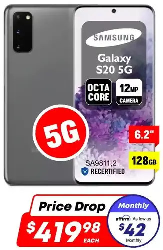 Factory Direct Samsung galaxy s20 5g 128gb offer