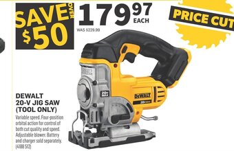 Co-op DEWALT 20-V JIG SAW (TOOL ONLY) offer