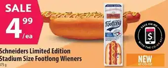 Co-op Schneiders Limited Edition Stadium Size Footlong Wieners 375g offer