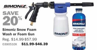 Simoniz Snow Foam Wash or Foam Gun