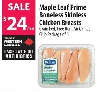 Co-op Maple Leaf Prime Boneless Skinless Chicken Breasts offer
