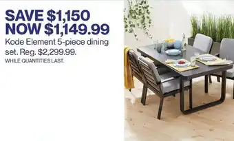 Hudson's Bay Kode Element 5-piece dining set. offer