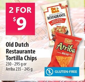 Co-op Old Dutch Restaurante Tortilla Chips 230-295 g or Arriba 235-245 g offer