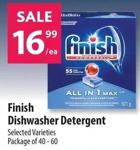 Co-op Finish Dishwasher Detergent Selected Varieties Package of 40-60 offer