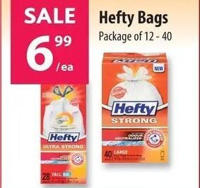 Co-op Hefty Bags Package of 12-40 offer