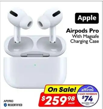 Factory Direct Apple Airpods Pro With Magsafe Charging Case offer