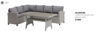 JYSK ULLEHUSE 2-piece conversation set. GREY offer