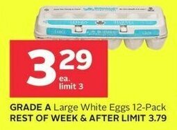 Rexall GRADE A Large White Eggs 12-Pack offer