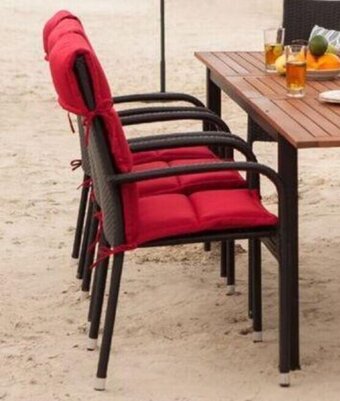 JYSK PALERMO CHAIR with a galvanized steel frame and black polyrattan weave. 64x94x56 cm offer