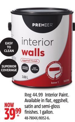 Canadian Tire Premier interior paint offer