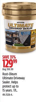 Canadian Tire Rust-oleum ultimate driveway sealer offer
