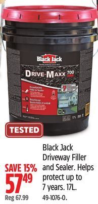 Canadian Tire Black jack driveway filler and sealer offer