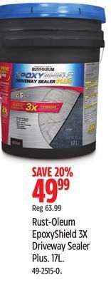 Canadian Tire Rust-oleum epoxyshield 3x driveway sealer plus offer
