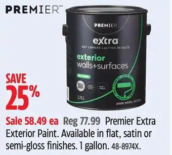 Canadian Tire Premier premier extra exterior paint offer