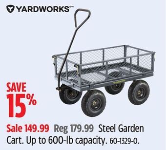 Canadian Tire Yardworks steel garden cart offer