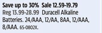 Canadian Tire Duracell alkaline batteries offer
