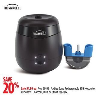 Canadian Tire Thermacell radius zone rechargeable e55 mosquito repellent offer